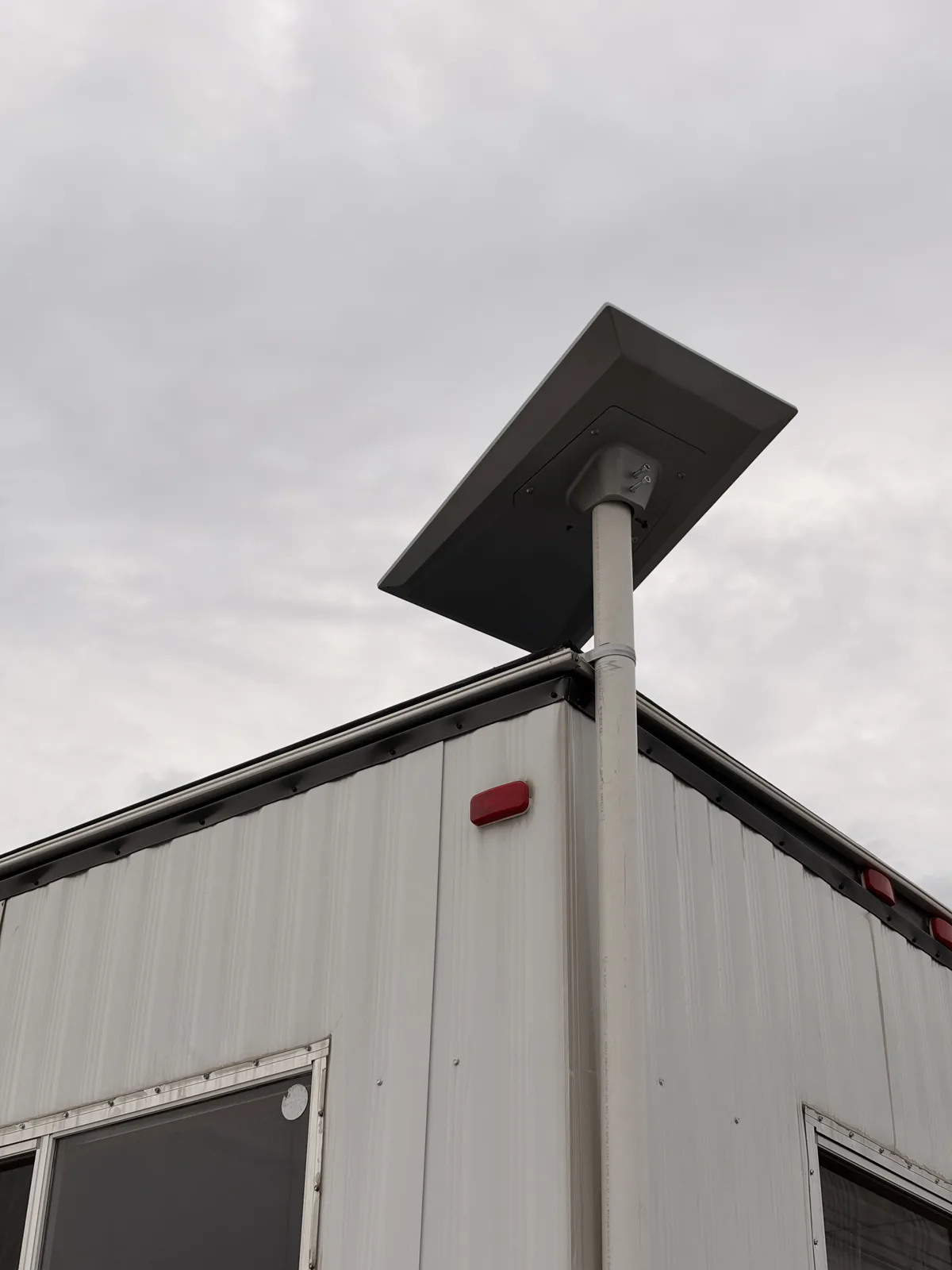 Starlink dish on a pole mount